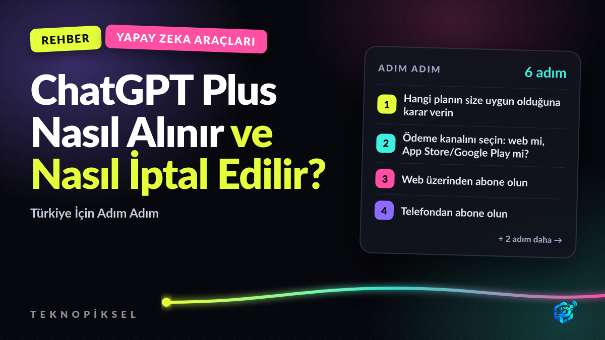 ChatGPT Plus Nasıl Alınır ve Nasıl İptal Edilir? Türkiye İçin Adım Adım