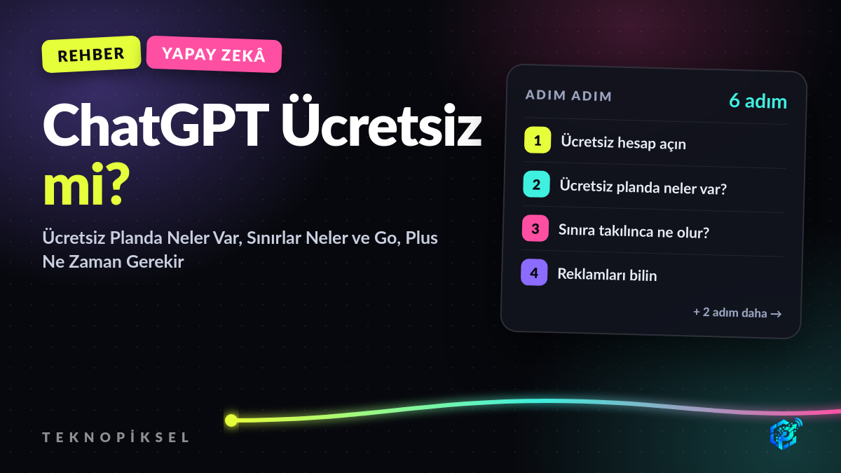 ChatGPT Ücretsiz mi? Ücretsiz Planda Neler Var, Sınırlar Neler ve Go, Plus Ne Zaman Gerekir