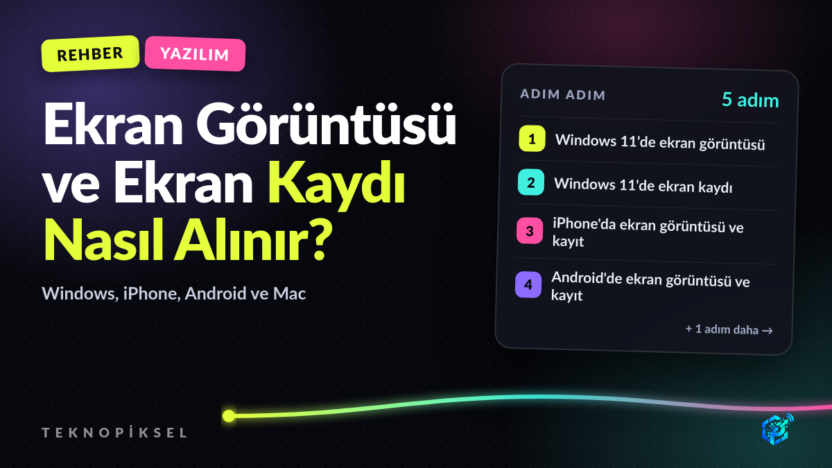 Ekran Görüntüsü ve Ekran Kaydı Nasıl Alınır? Windows, iPhone, Android ve Mac