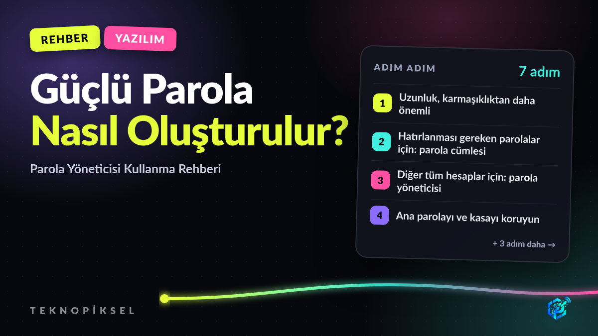 Güçlü Parola Nasıl Oluşturulur? Parola Yöneticisi Kullanma Rehberi