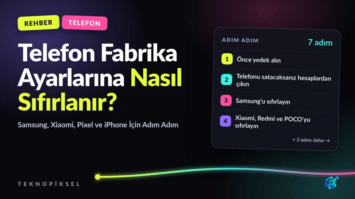 Telefon Fabrika Ayarlarına Nasıl Sıfırlanır? Samsung, Xiaomi, Pixel ve iPhone İçin Adım Adım