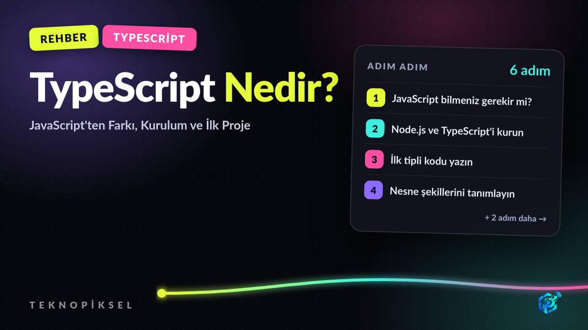 TypeScript Nedir? JavaScript'ten Farkı, Kurulum ve İlk Proje