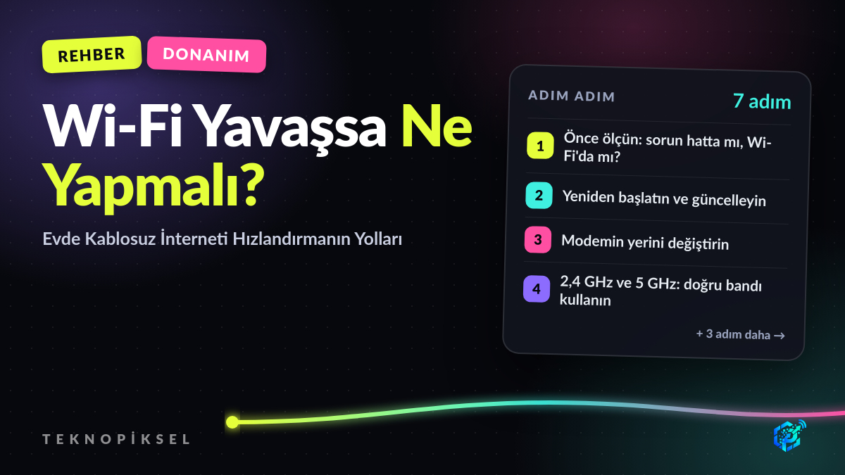 Wi-Fi Yavaşsa Ne Yapmalı? Evde Kablosuz İnterneti Hızlandırmanın Yolları