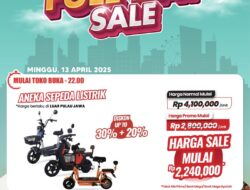 Buruan! Diskon Gila Sepeda Listrik 50% Hanya di Transmart Hari Ini