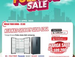 Buruan! Kulkas Side by Side 436L Diskon Gede di Transmart