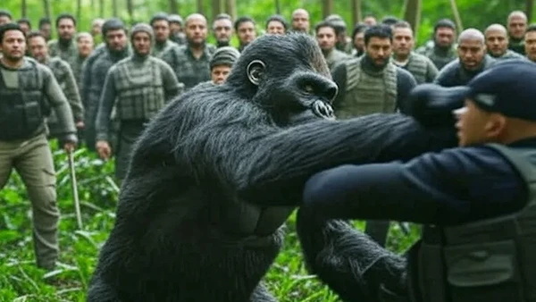 Gorilla vs 100 Manusia: Pertarungan Epik Siapa yang Menang?