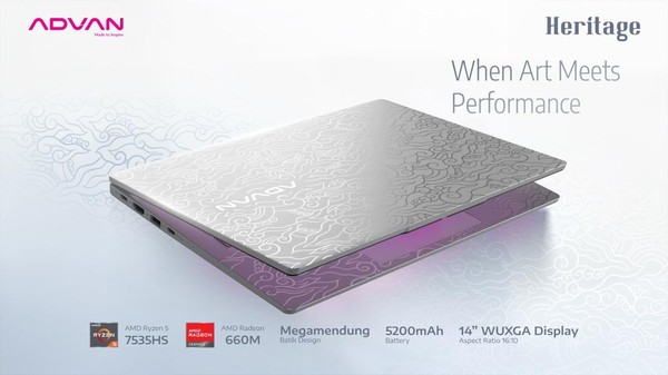 Laptop Advan Workplus Heritage: Batik Elegan, Performa Tangguh