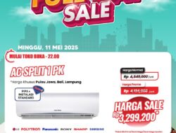 Rebut AC Split 1 PK Murah, Diskon Besar Transmart!