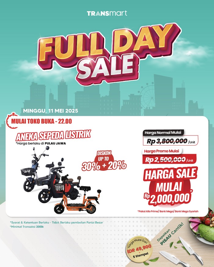 Rebut Diskon Sepeda Listrik Transmart, Promo Selamanya!