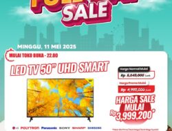 Rebut Smart TV LED 65 Inch, Diskon Rp3,6 Juta! Transmart Hari Ini